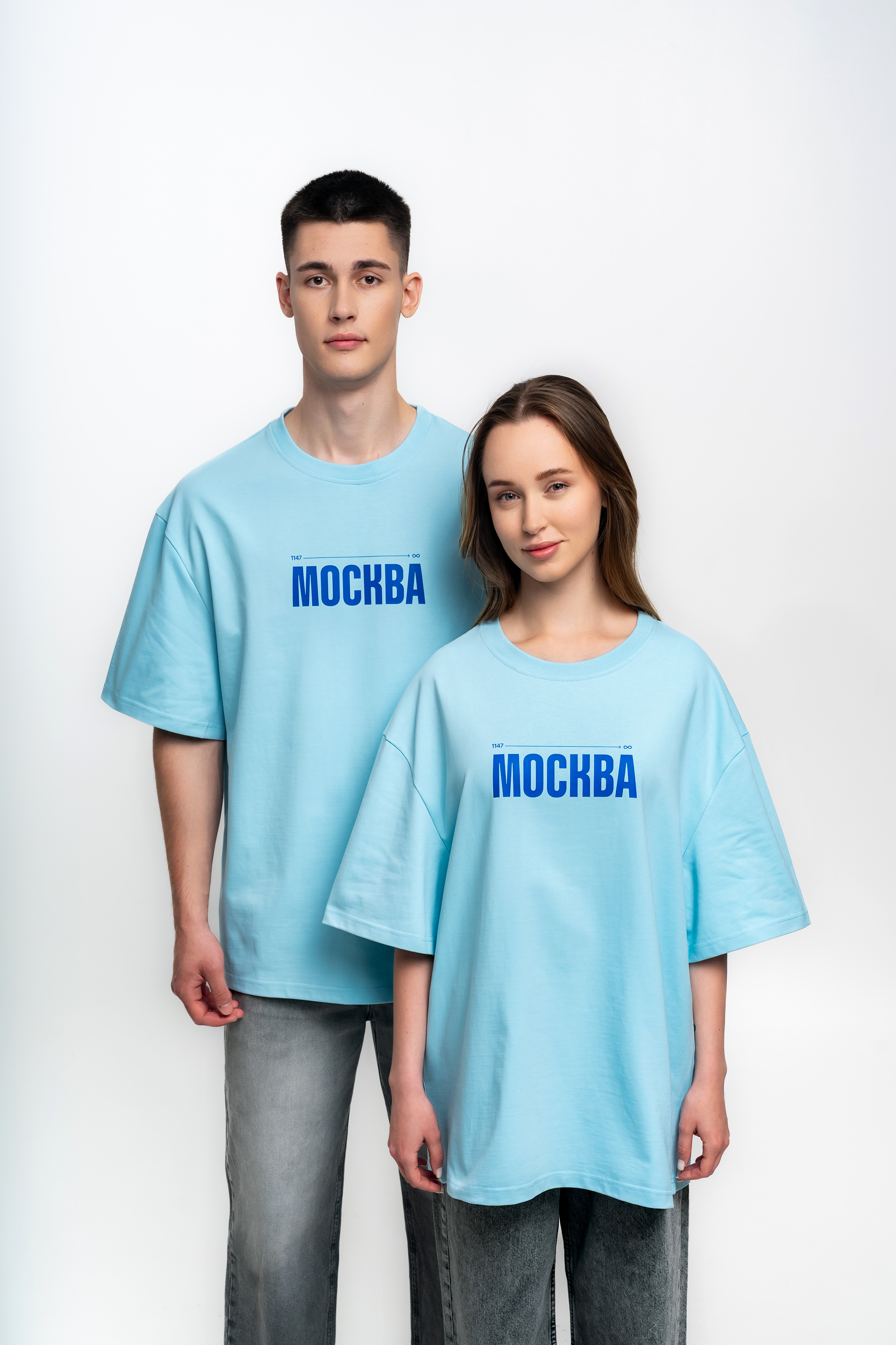 Голубая футболка с синим логотипом - Изображение 7