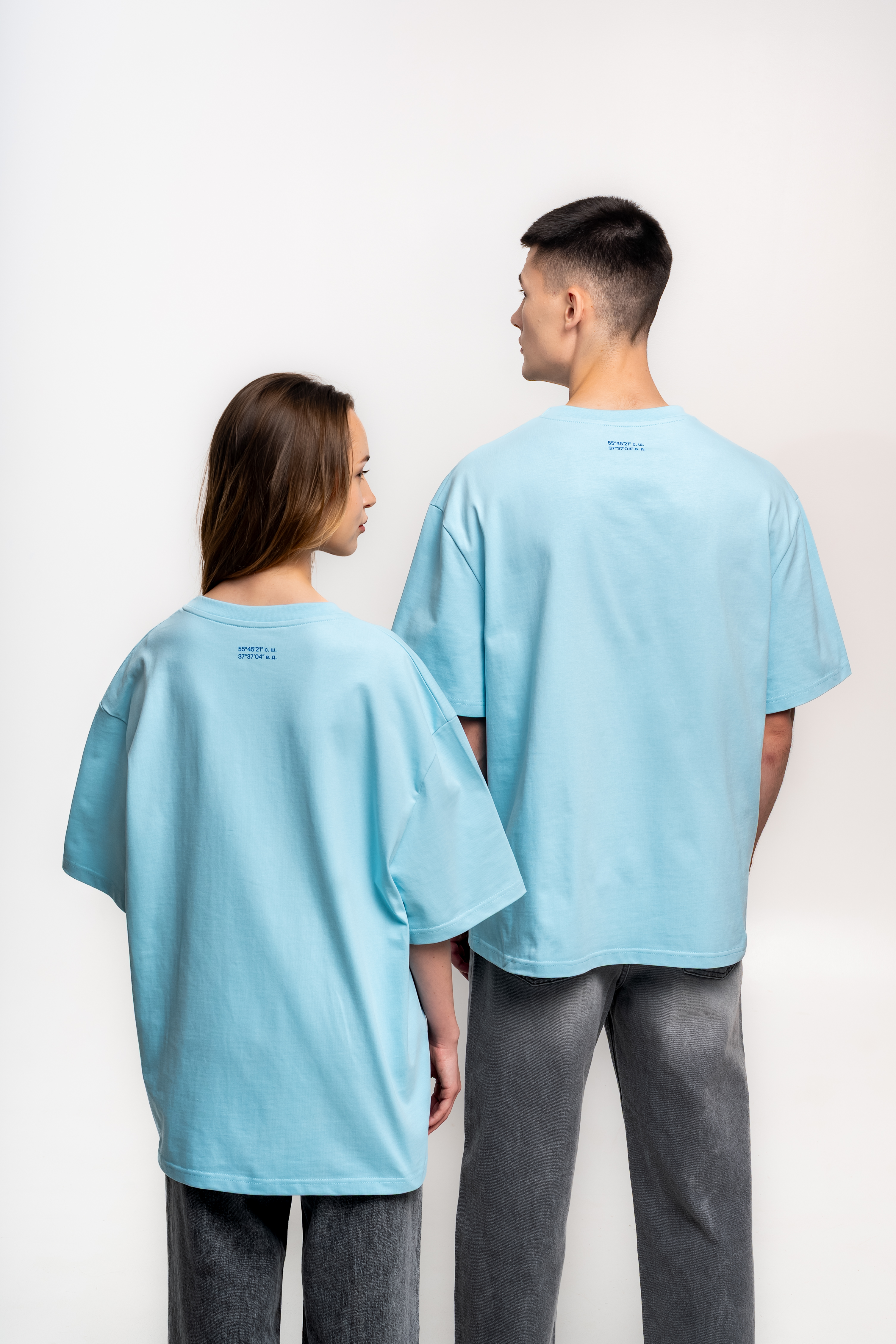 Голубая футболка с синим логотипом - Изображение 8
