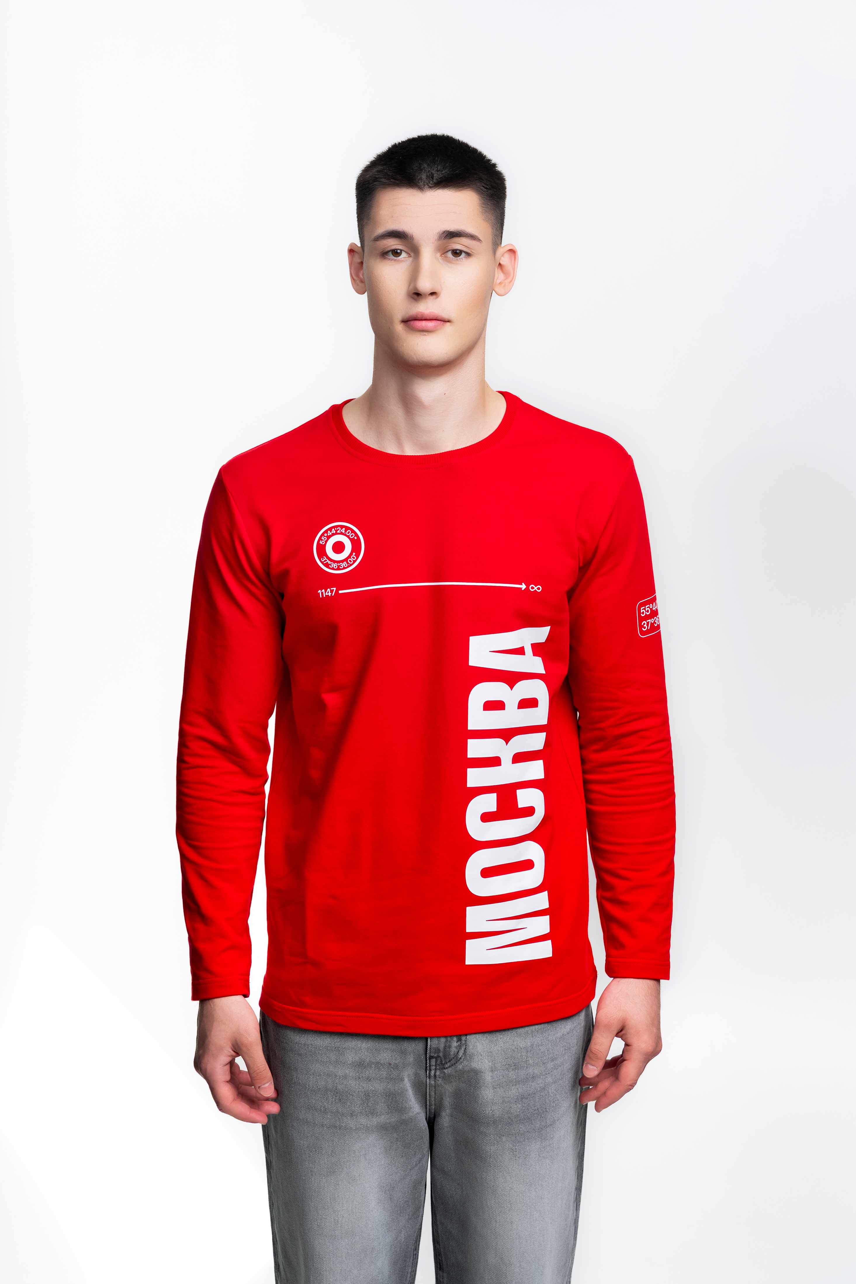 Красный лонгслив - Изображение 2