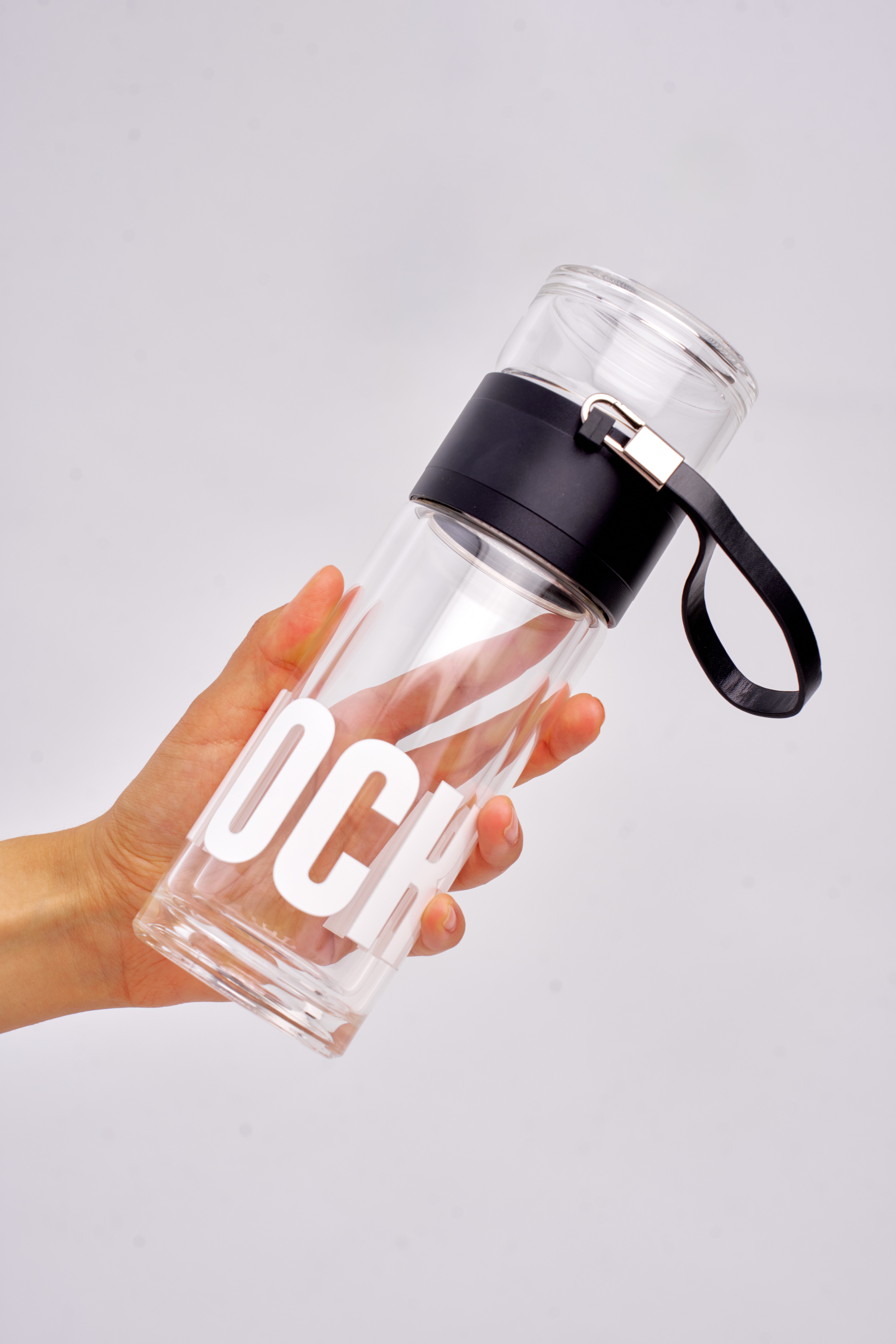 Термобутылка стекляная с белым логотипом - Изображение 3