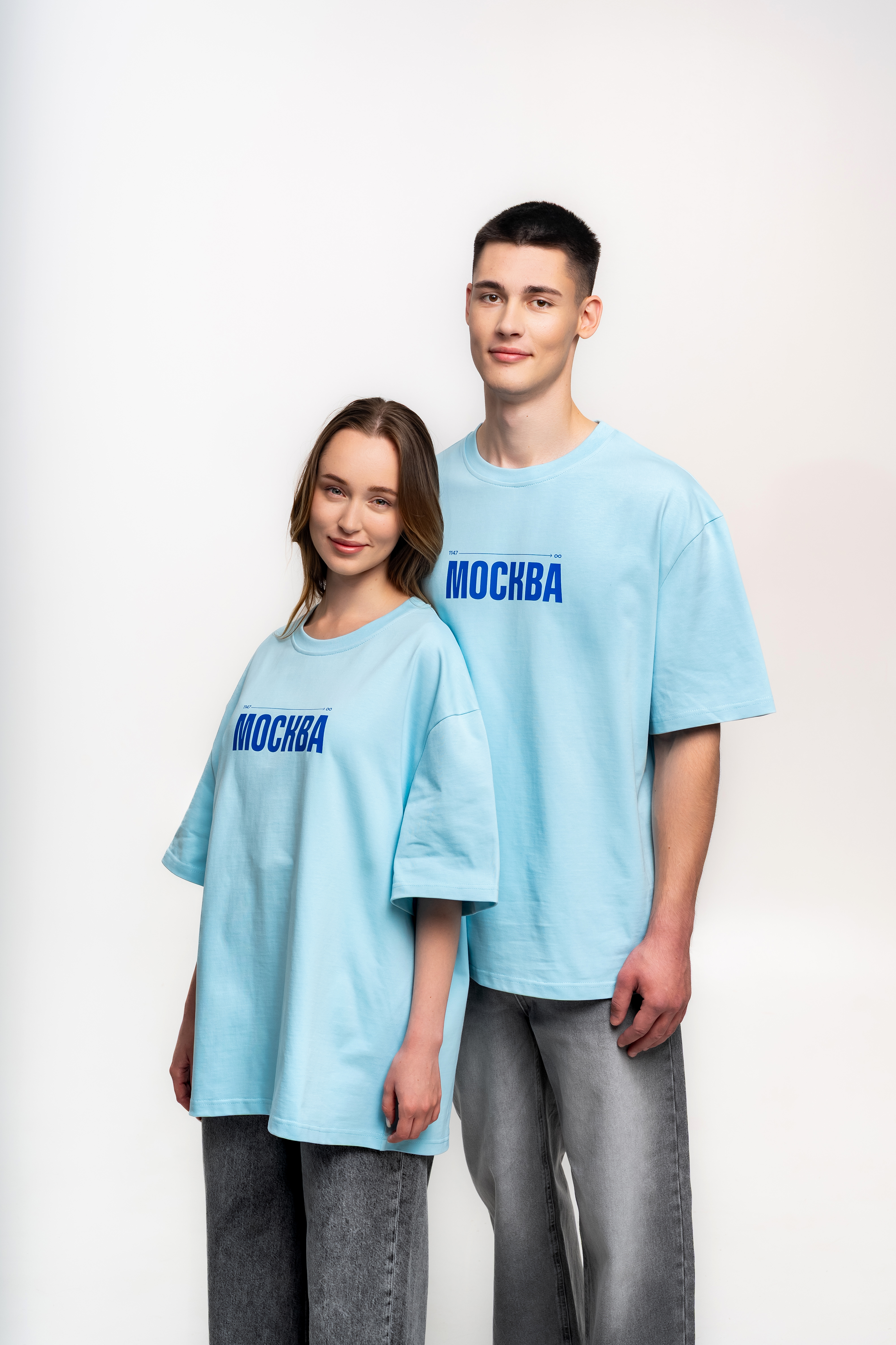 Голубая футболка с синим логотипом - Изображение 9