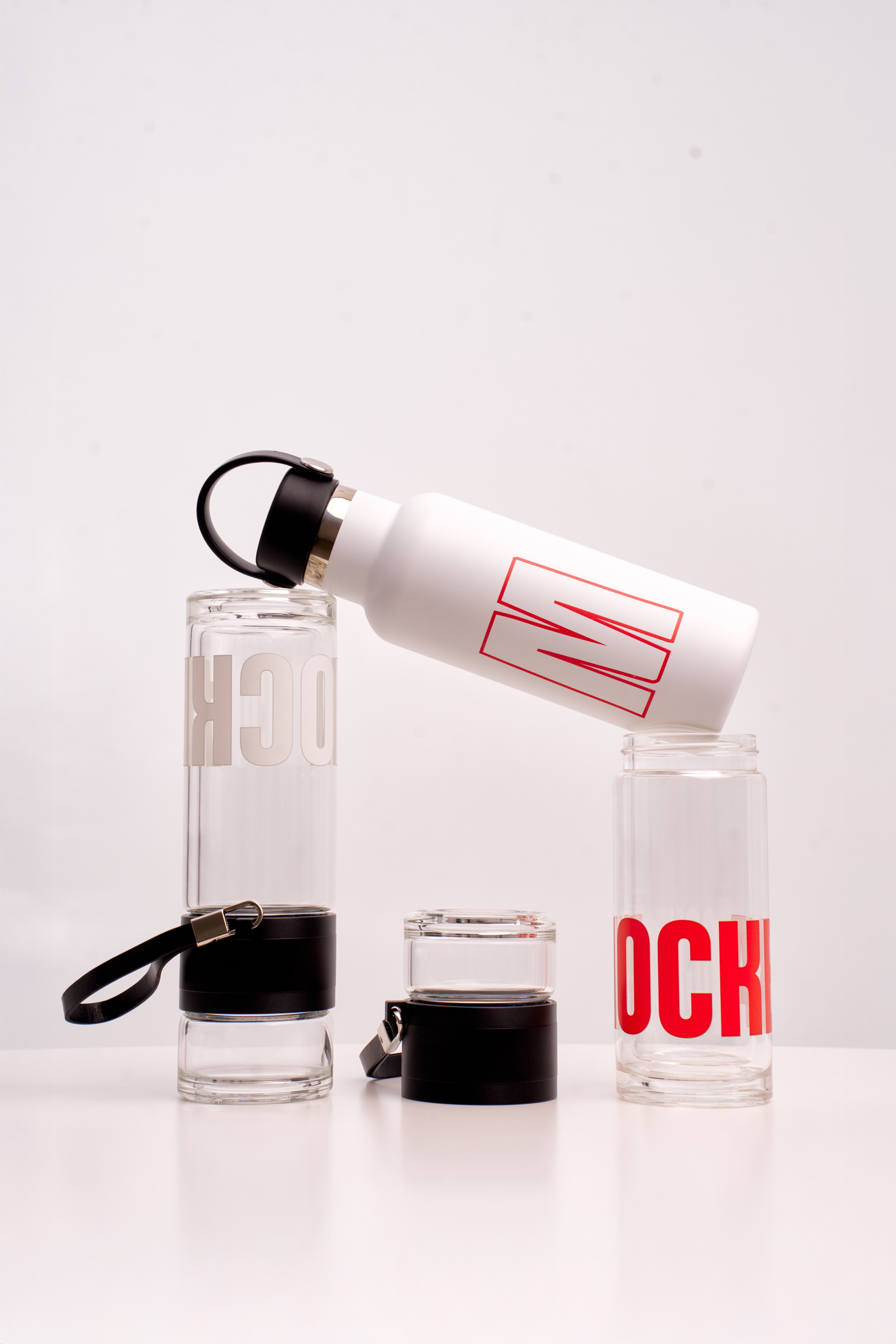 Термобутылка стекляная с белым логотипом - Изображение 7