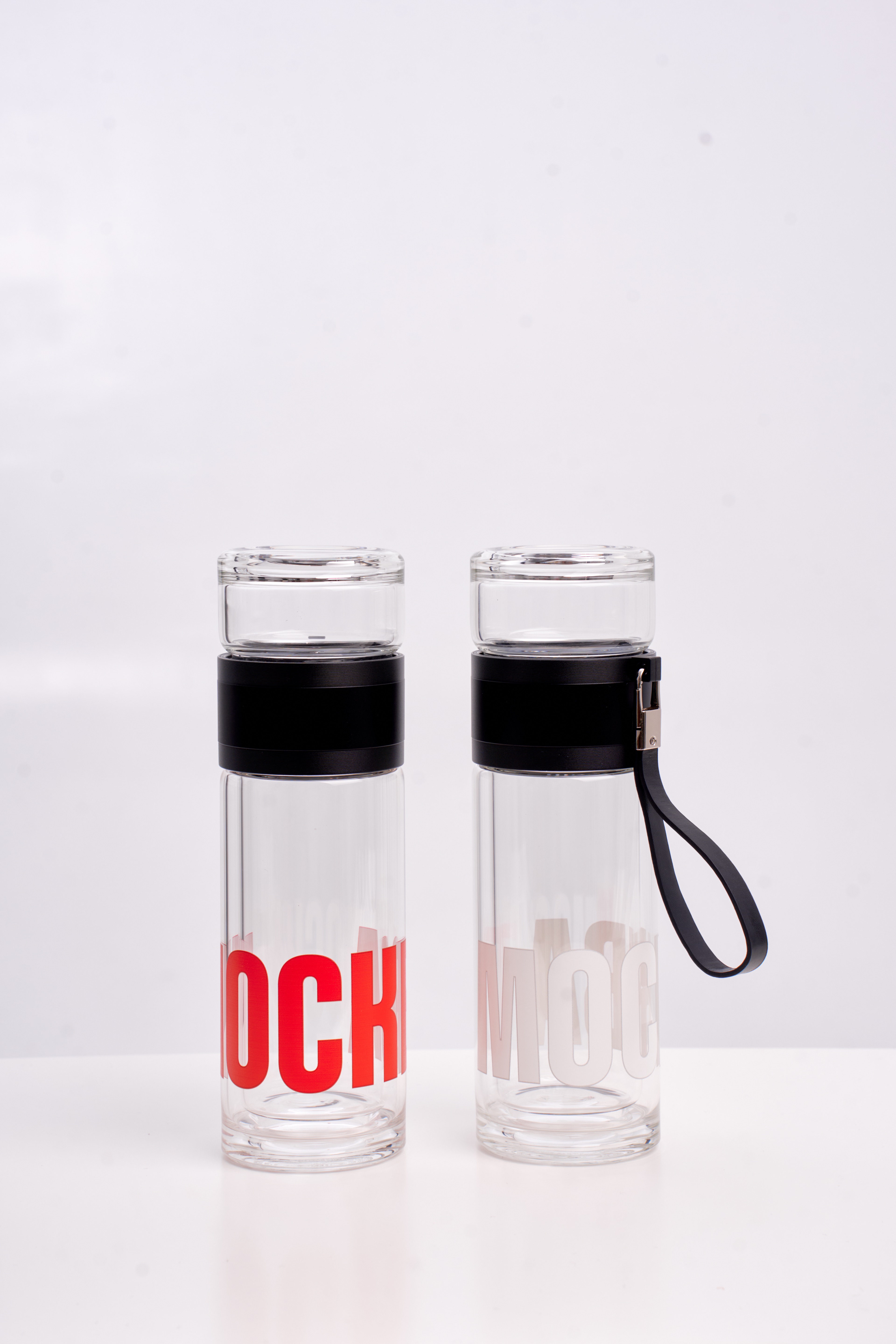 Термобутылка стекляная с белым логотипом - Изображение 5